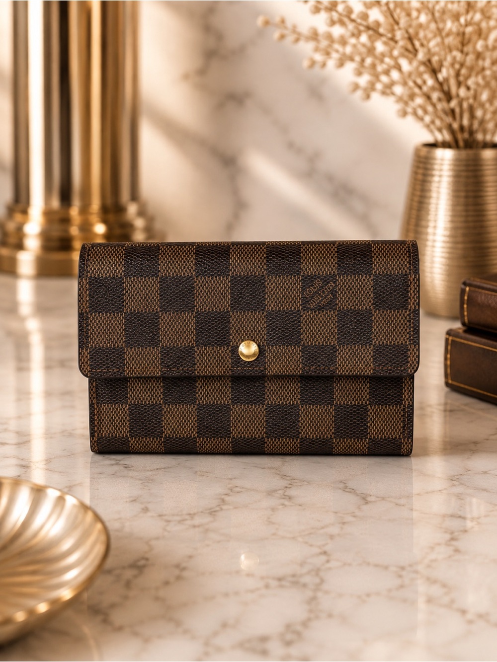 Louis Vuitton Damier Ebene Etui Papier Wallet | Vintage | Passport Holder